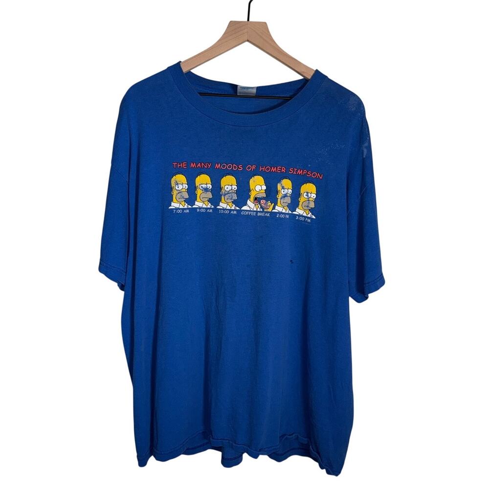 VINTAGE SIMPSON Many Moods of BART Simpson distressed 90s thrashed tshirt XL